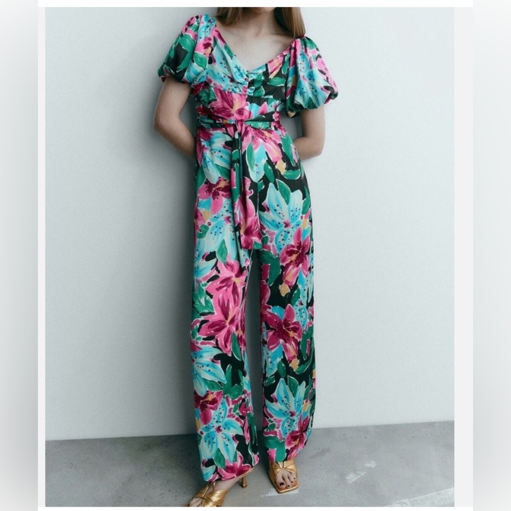 Zara Multicolor Floral jumpsuit